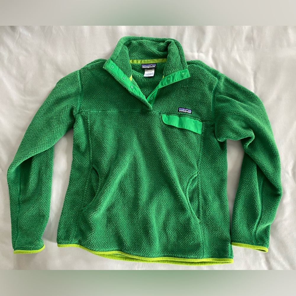 Patagonia Women’s Re-Tool Snap-T Fleece Pullover in Green